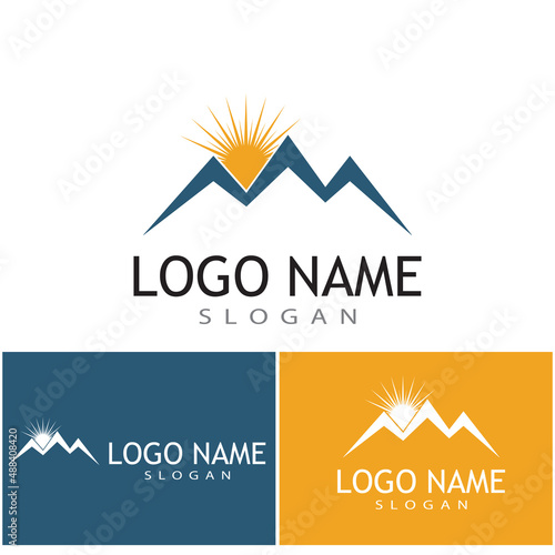 Mountain icon Logo Template Vector illustration design