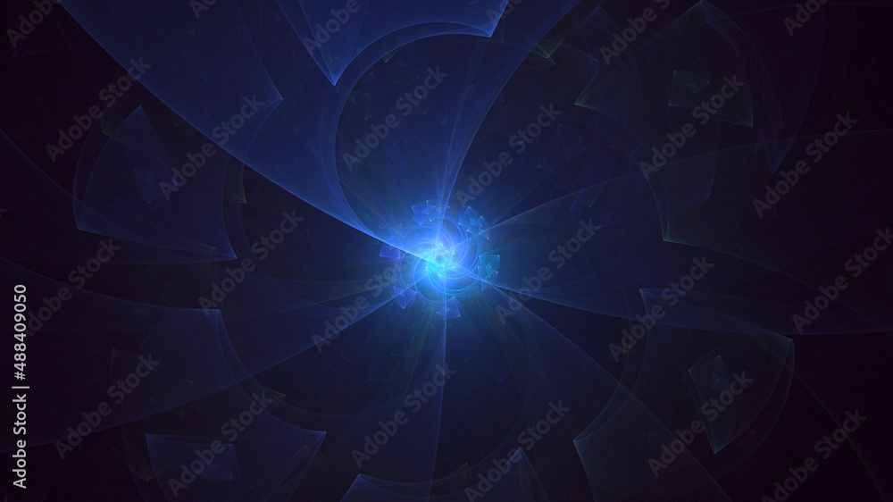 3D rendering abstract blue fractal light background 3D rendering abstract blue fractal light background