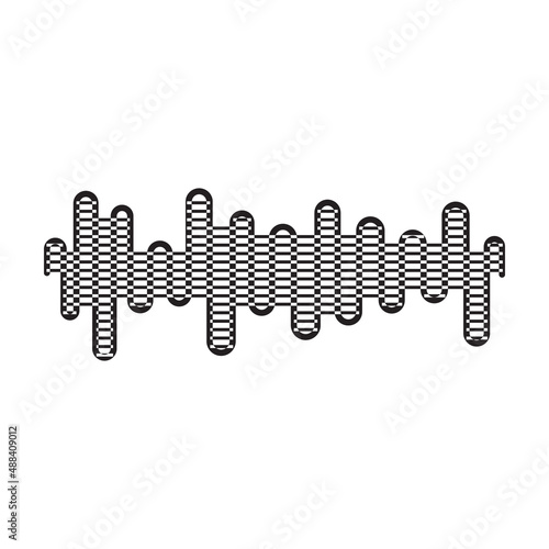 Sound of wave vector icon.Outline vector icon isolated on white background sound of wave .