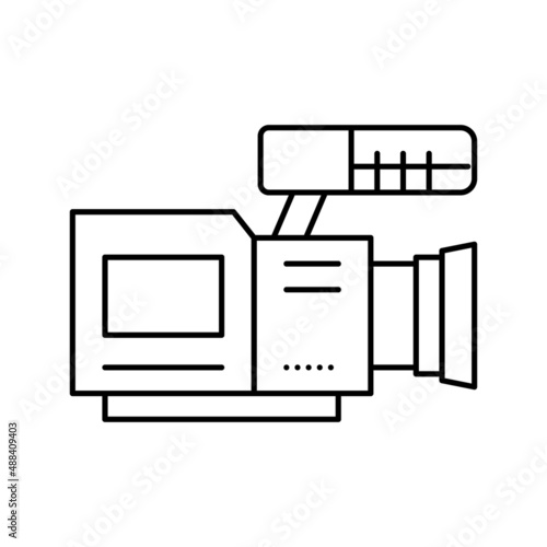 video camera line icon vector illustration