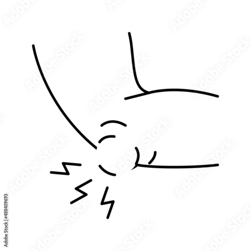 bursitis disease line icon vector illustration