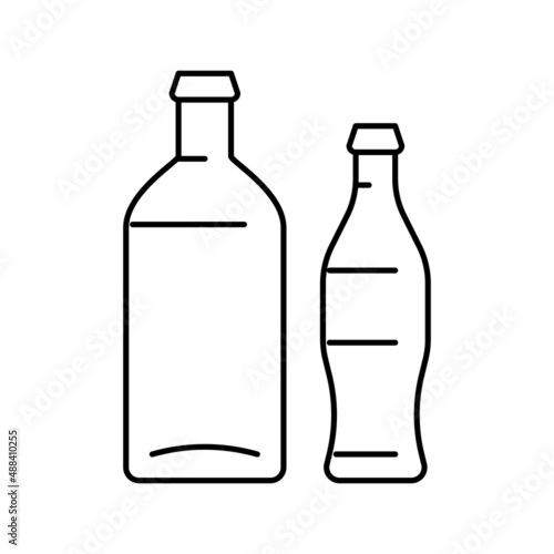 bottle glass production line icon vector illustration