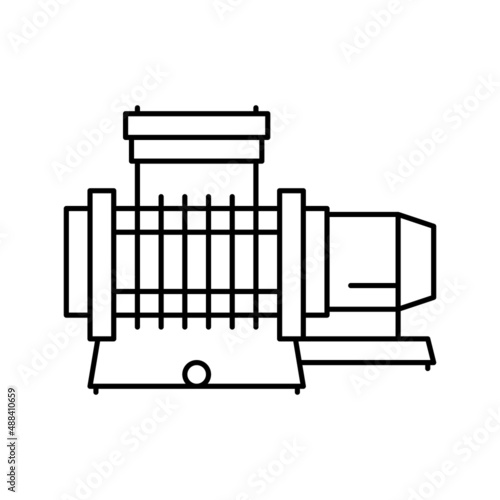membrane compressor line icon vector illustration flat © vectorwin