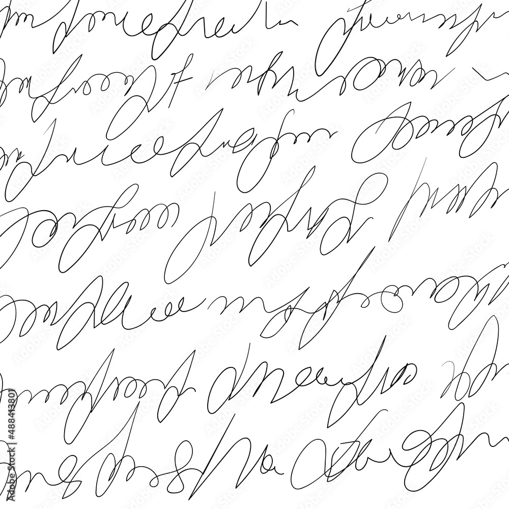 Naklejka premium Vintage handwriting letter, retro unreadable text