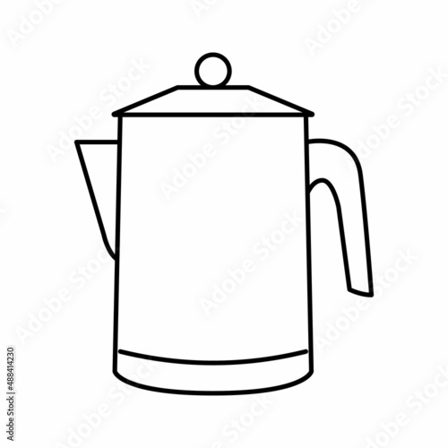 percolator coffee make equipment line icon vector illustration