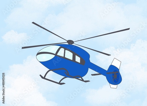 Fototapeta Naklejka Na Ścianę i Meble -  helicopter flying in the sky