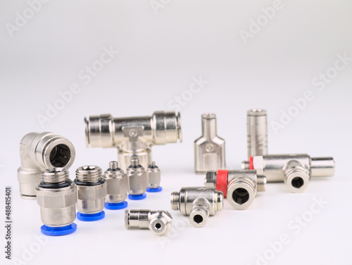 Various brass pneumatic components as macro