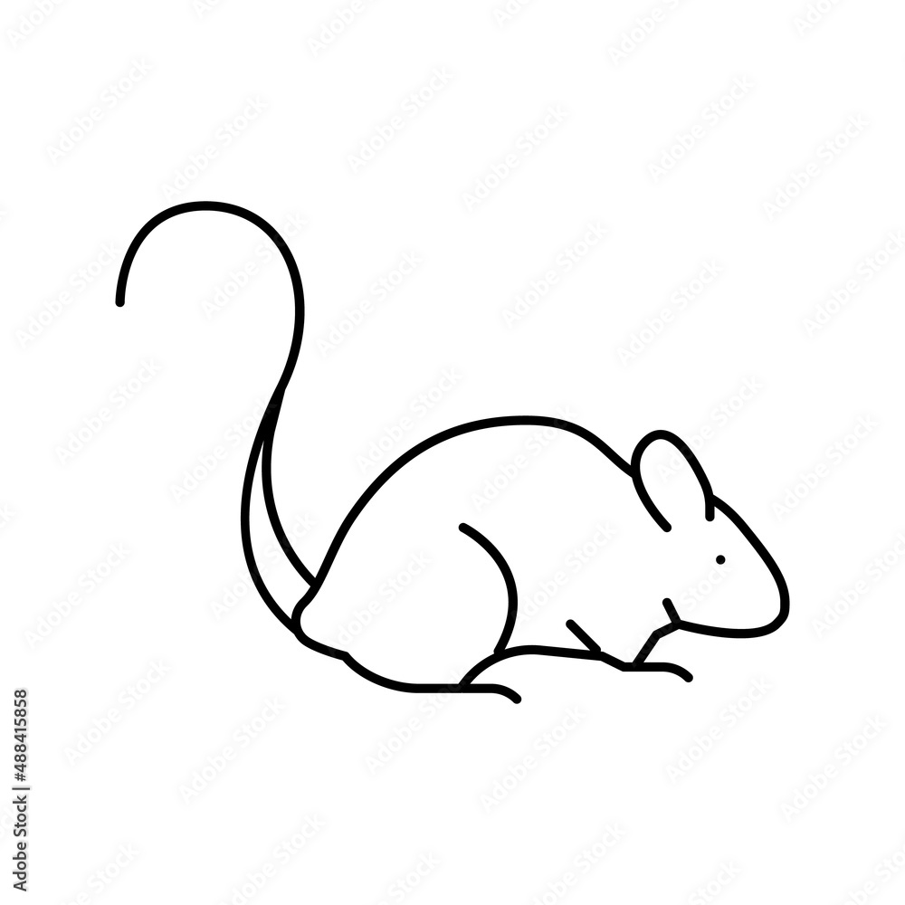 mice pet line icon vector illustration mice pet line icon vector illustration