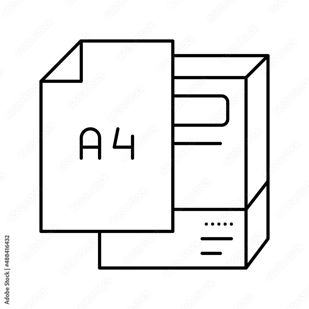 a4 paper format line icon vector illustration a4 paper format line icon vector illustration