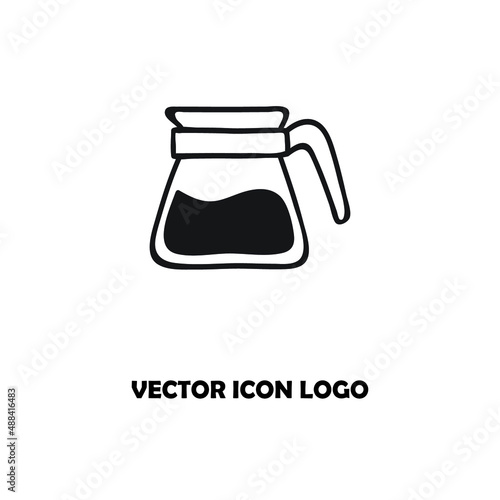 coffee pot black icon
