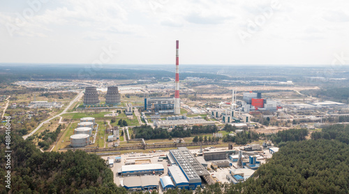 Electric Power Station Inside Heavy Industrialized Area