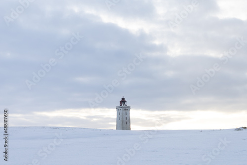 lighthouse in the snow