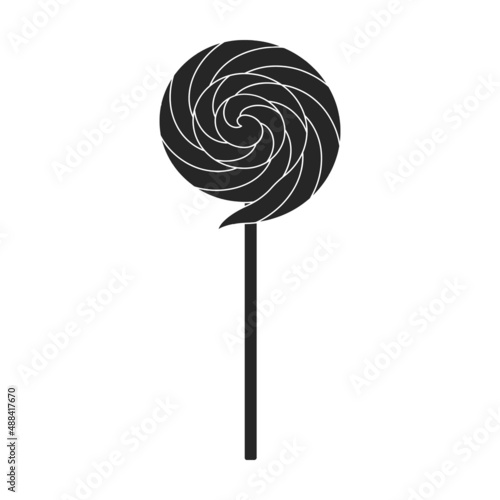 Lollipop vector icon. Black vector icon isolated on white background lollipop.
