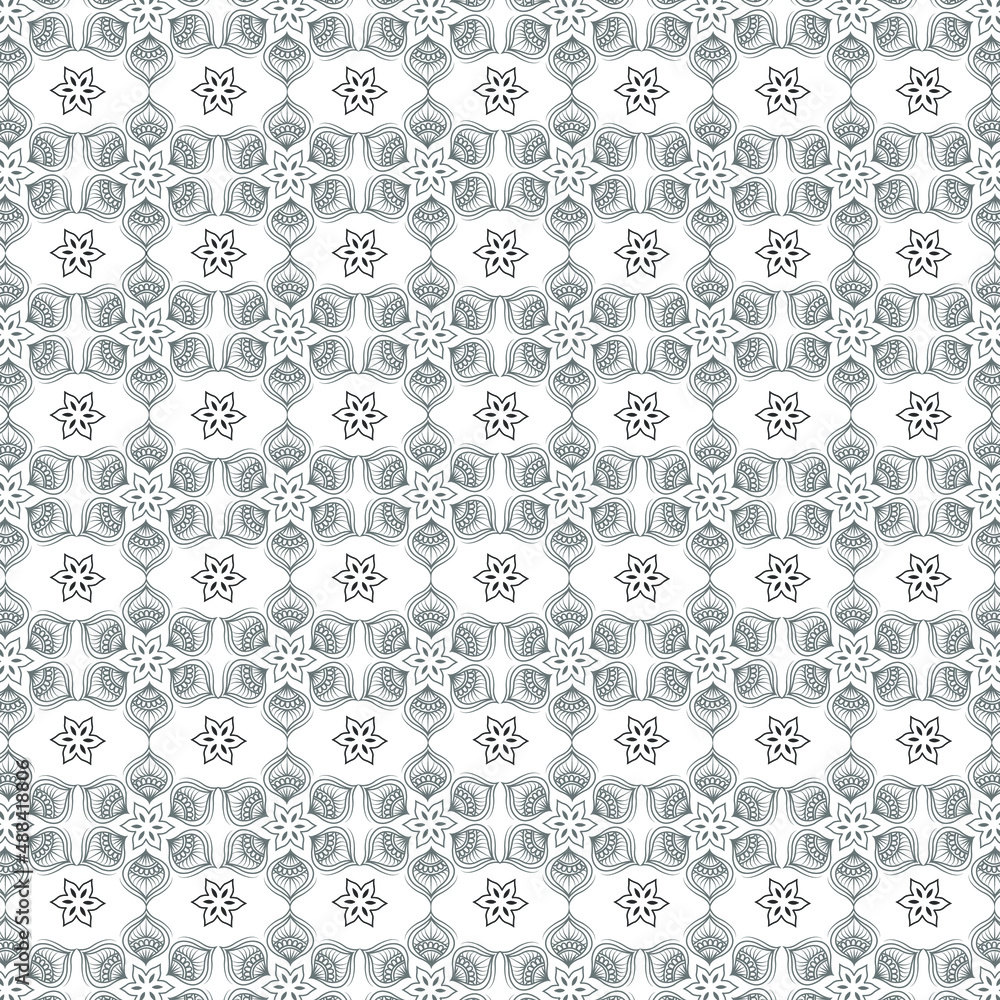 Seamless geometric with black pattern Vector illustration abstract background.