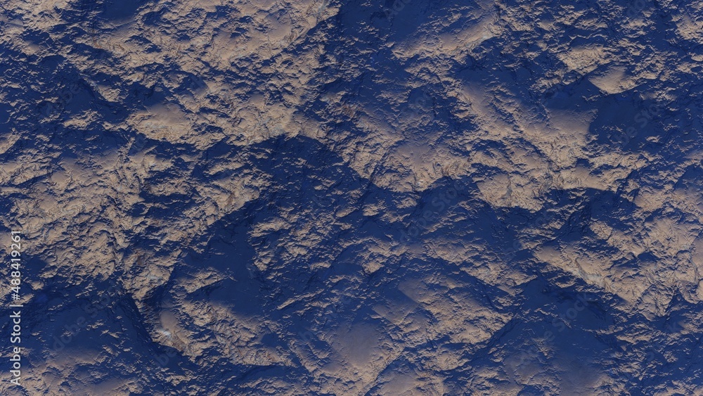 Fototapeta premium abstract aerial view, abstract cosmic texture, top view of alien planet, texture of the exo planet, abstract texture 3d render 