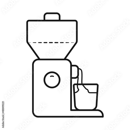 Vector design of machine and peanut sign. Collection of machine and butter vector icon for stock.