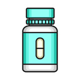 Isolated object of bottle and container logo. Graphic of bottle and medical vector icon for stock.