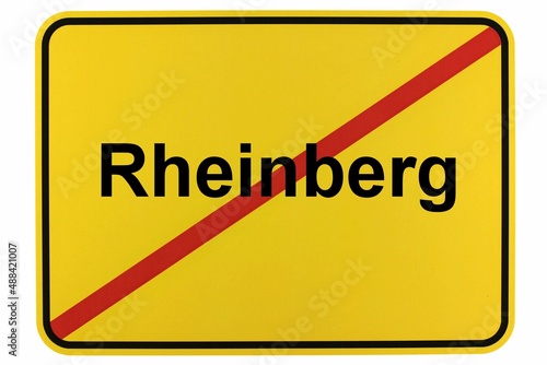 Illustration eines Ortsschildes der Stadt Rheinberg photo