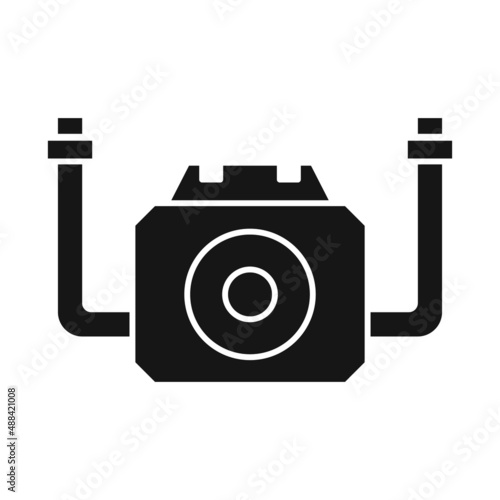 Isolated object of waterproof and camera sign. Web element of waterproof and camcorder stock vector illustration.