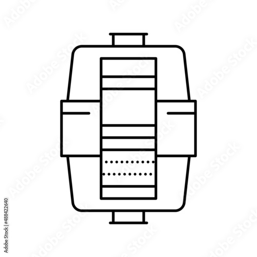 layers in water filter line icon vector illustration