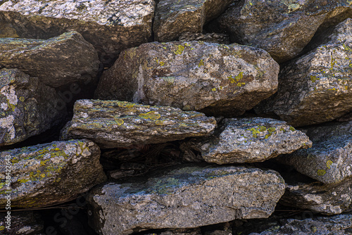 stone texture of a dry stone wall