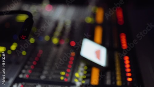 Handheld Shot of Sound and Lighting Board