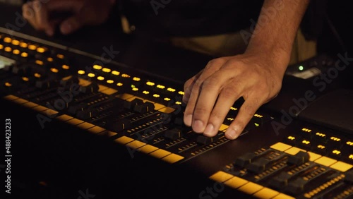 Handheld Shot of Sound and Lighting Board