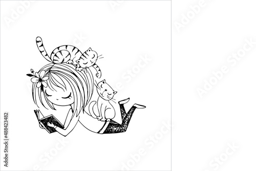 chibi girls coloring page for kids