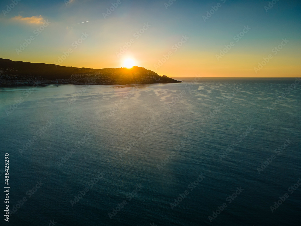 Sunrise over the sea of the Roses Spain