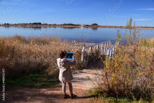 Photographing the lagoon