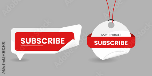 Subscribe button with paper texture.