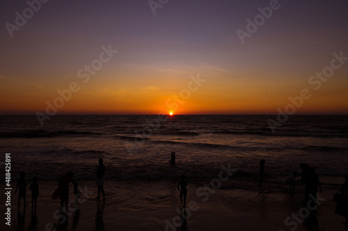 sunset at the beach, Calicut, Kerala © Riyas