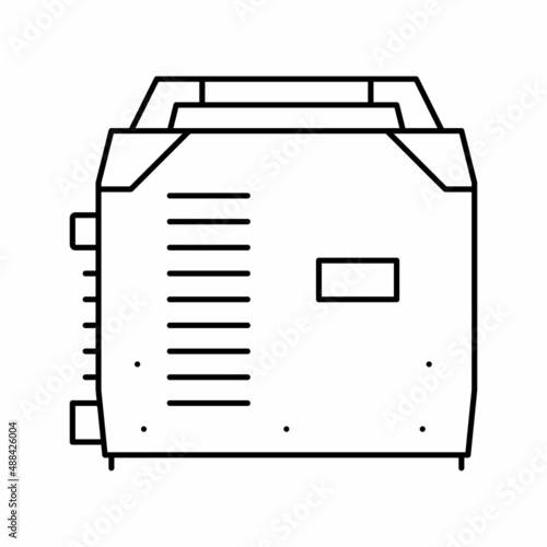 inverter welding line icon vector illustration
