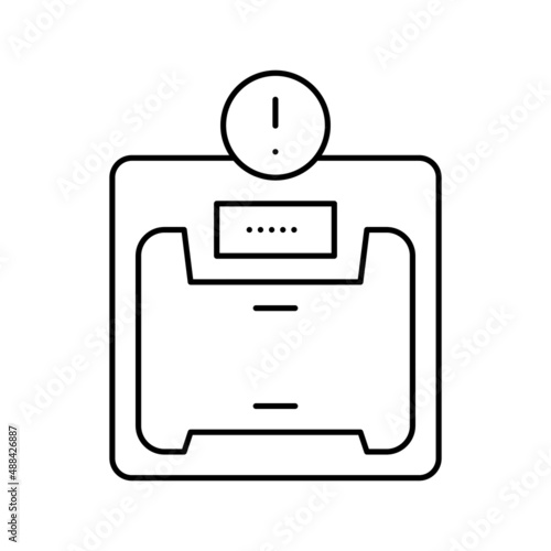 excess weight bariatric line icon vector illustration
