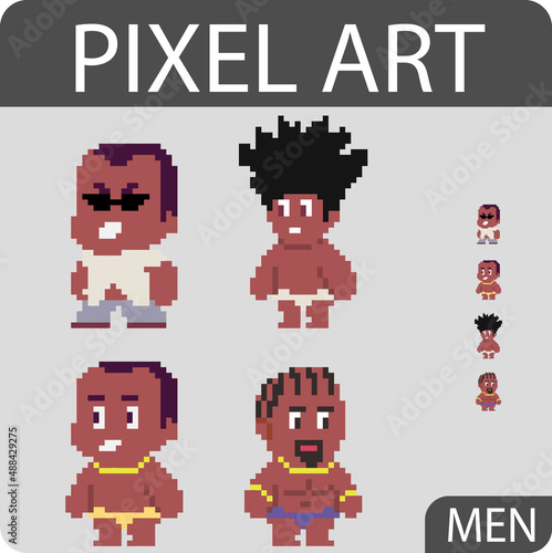 Set of funny pixel characters © Markov