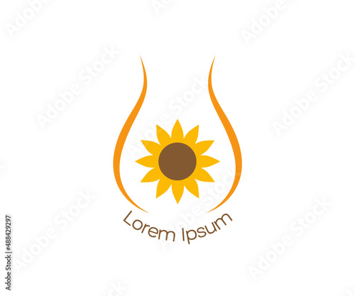 Motherhood, baby care, pregnancy and gynecology logo design.