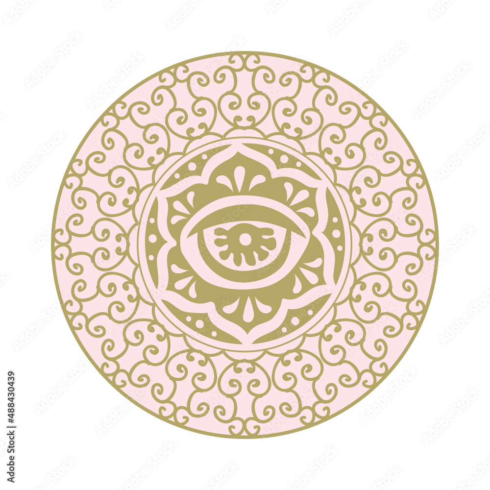colorful mandala with all-seeing eye colorful mandala with all-seeing eye