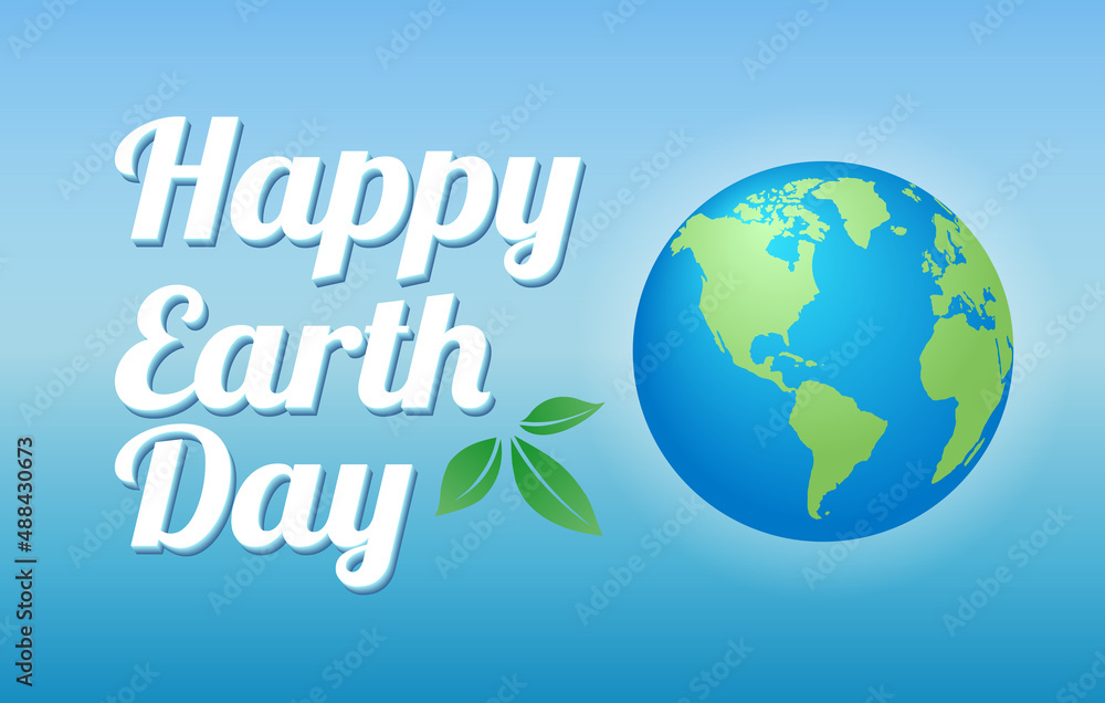Happy Earth Day background. Vector EPS10.