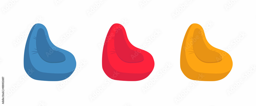 comfortable home furniture in amorphous form of a bag filled with ball
