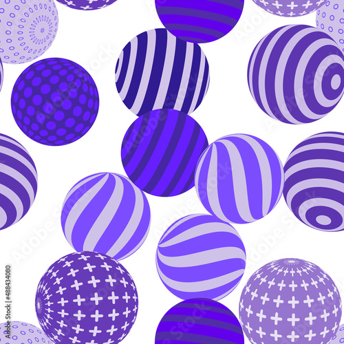 Retro 3d illustration of abstract balls  great design for any purpose. Modern poster for cover design. Vector seamless technology background. Background wall design.