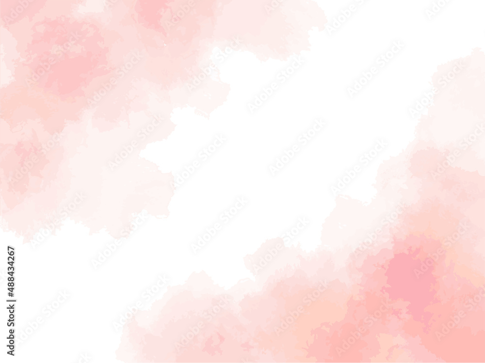Obraz premium 水彩テクスチャの背景素材 ピンク 春イメージ