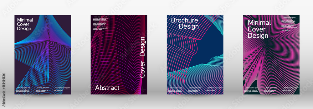 Artistic covers design. A set of modern abstract covers. Modern abstract background. Creative backgrounds from abstract lines to create a fashionable abstract cover, banner, poster, booklet.