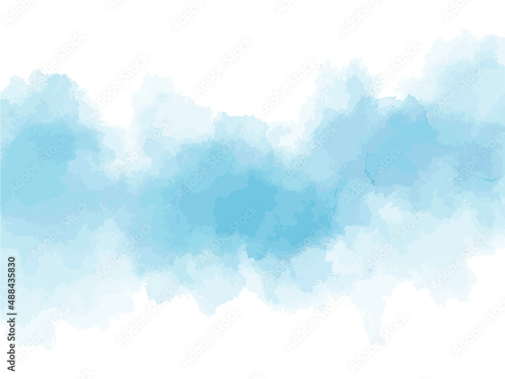 Obraz premium 水彩テクスチャの背景素材 ブルー 夏イメージ