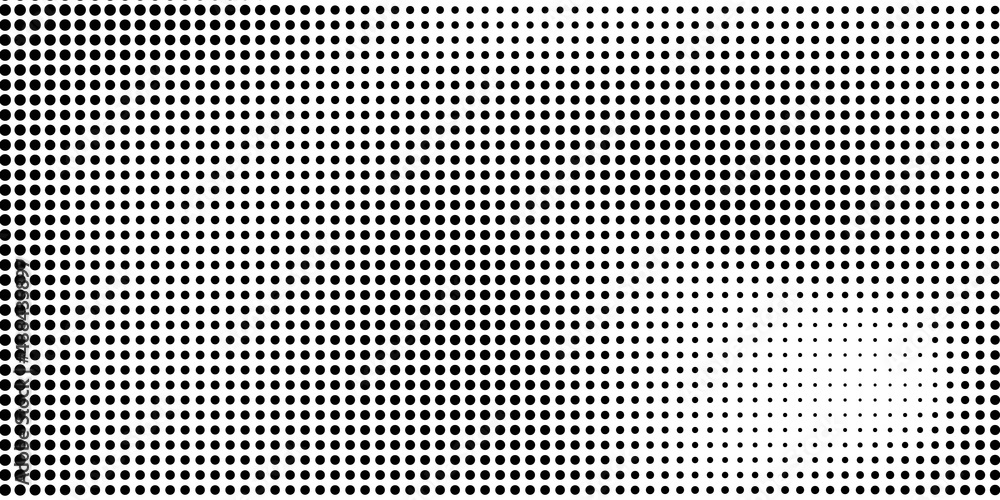 Halftone dotted background. Black dots in modern style on a white background. Halftone dotted background. Black dots in modern style on a white background.