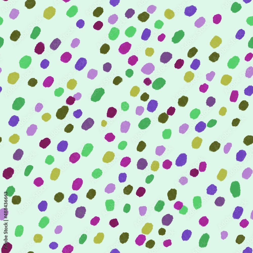 Seamless polka dots pattern for fabrics and textiles and packaging and gifts and cards and linens