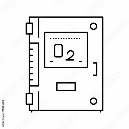 pool ozonator line icon vector illustration