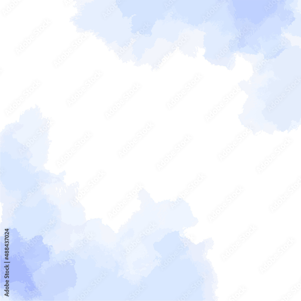 Obraz premium 水彩テクスチャの背景素材 ブルー 冬イメージ 正方形