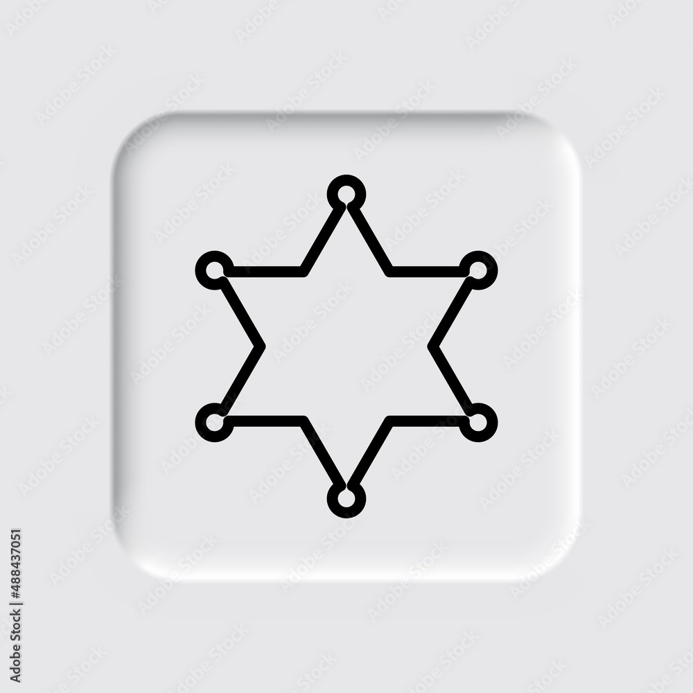 Police simple icon. Flat desing. Neumorphism design.ai Police simple icon. Flat desing. Neumorphism design.ai