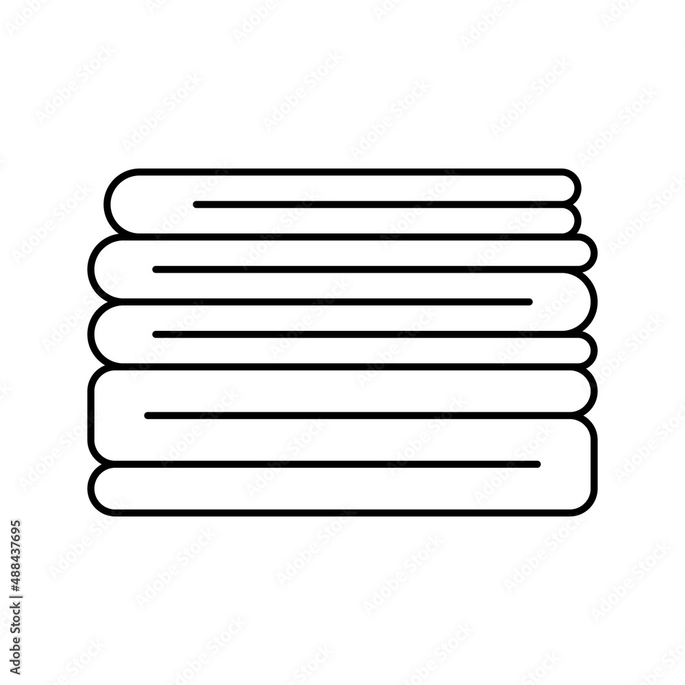 pile textile line icon vector illustration pile textile line icon vector illustration