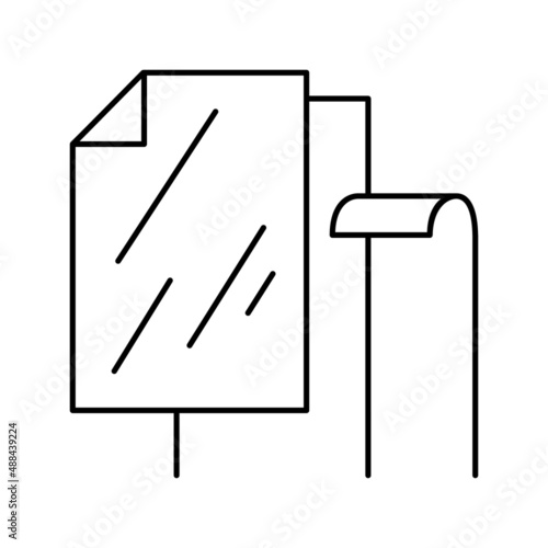parchment paper line icon vector illustration